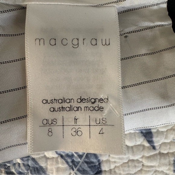 Macgraw Abby Embroidered Black & White Polka-dot Crop Top Size 4 - Picture 8 of 10